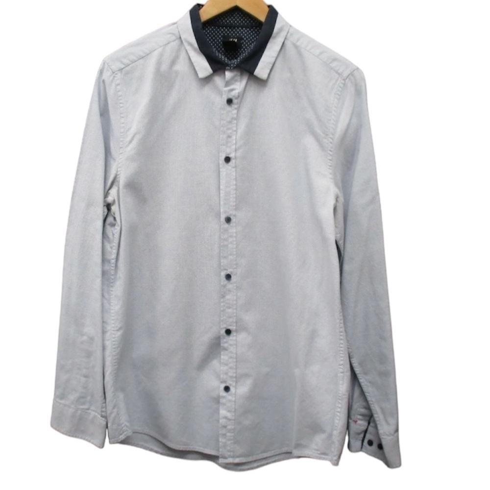 H&M Men's Button Down Shirt Long Sleeve Size M Medium